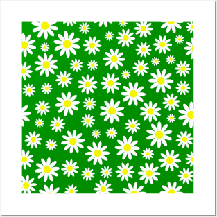 green daisies daisy floral Posters and Art